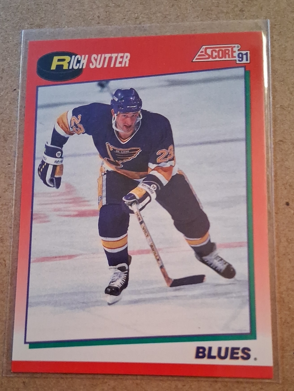 Rich Sutter 1991-92 Score NHL Trading Card - Blues